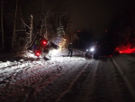 Snow Geological phenomenon Winter Night Darkness